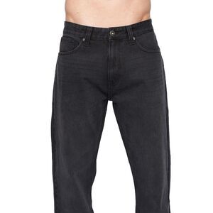 Crosshatch Mens Tillman Stone Wash Baggy Jeans / Black Wash